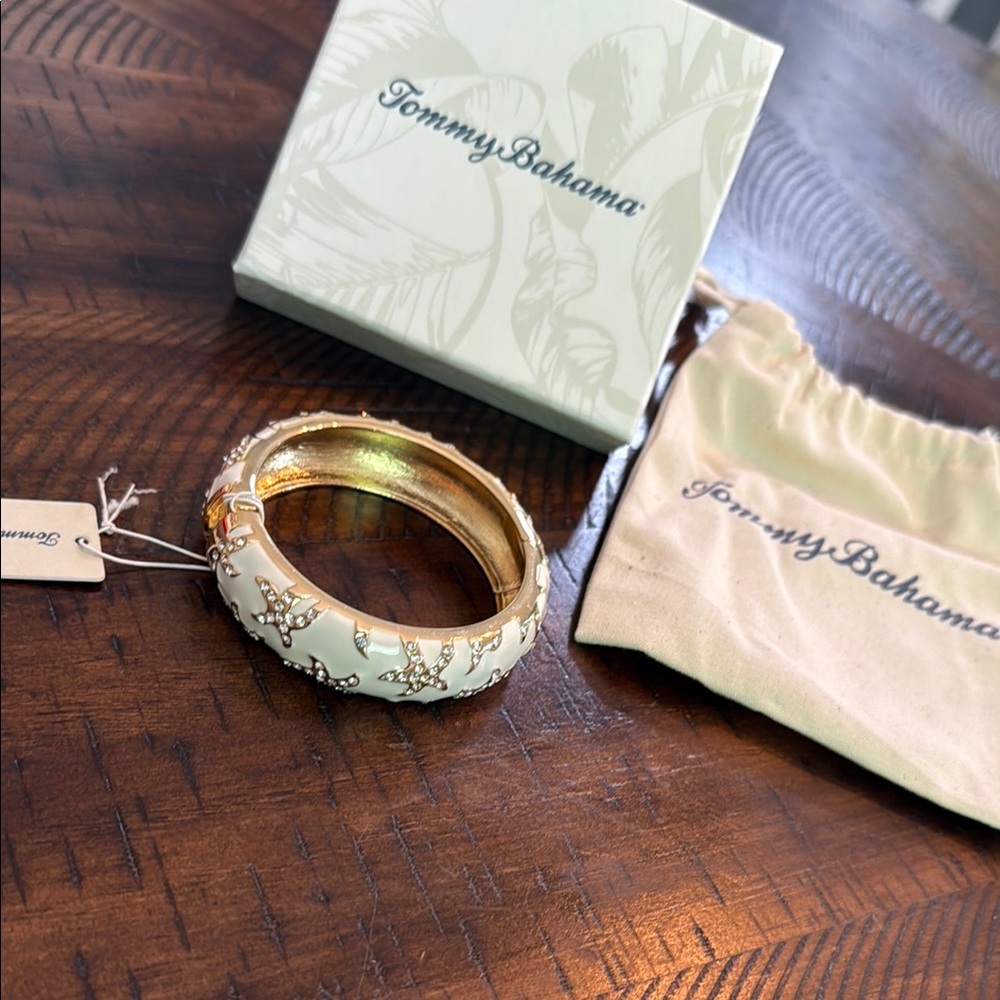 Tommy Bahama Gold and White Bracelet